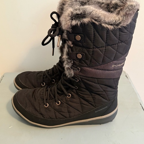 NWOT Columbia Sportswear Women's Heavenly Omni-Heat Lace Up Black Winter Boots 8 - Picture 5 of 10